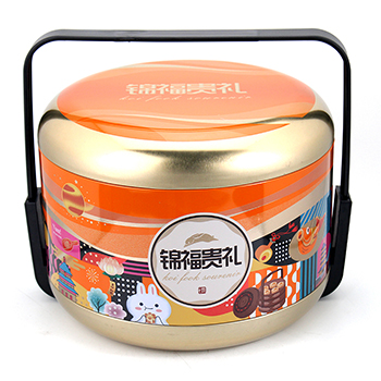 雙層通用年貨禮品盒鐵盒_手提茶葉鐵盒包裝定制